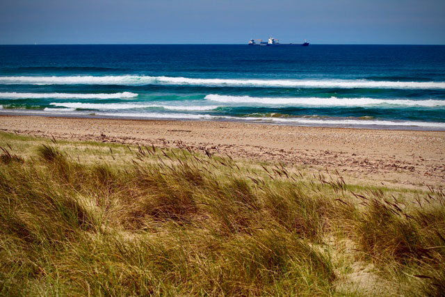 Vista de la playa de Xagó desde las dunas