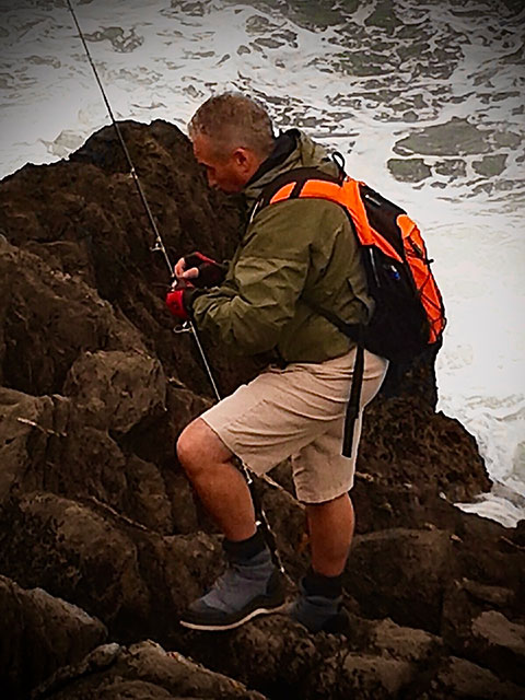 En acción de pesca