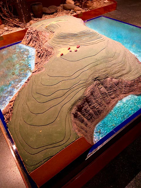 Maqueta del Parque Arqueológico-Natural de la Campa Torres en Gijón