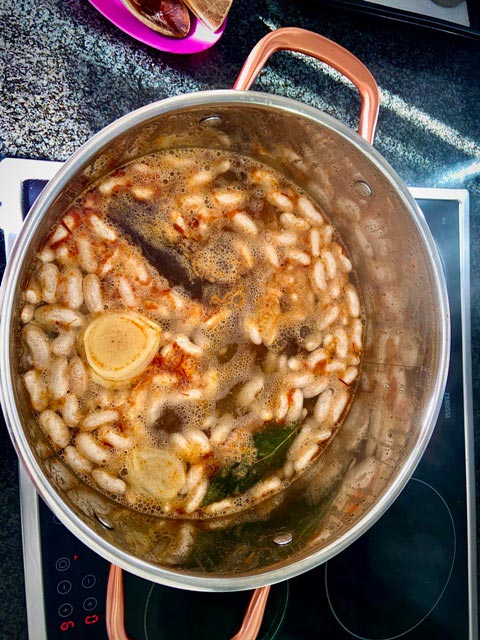 impurezas al empezar a cocer la fabada