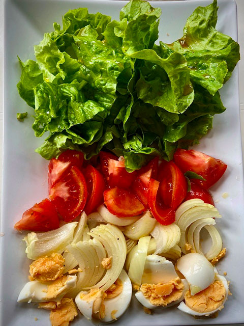 ensalada para acompañar la fabada