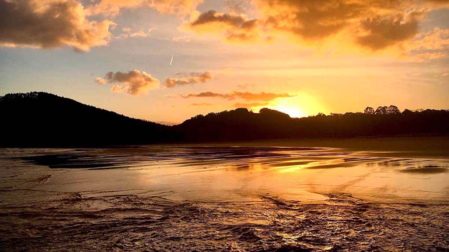 Amanecer en la playa de Rodiles