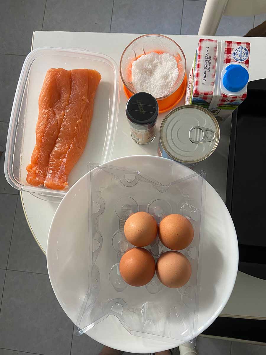 Ingredientes para pastel de cabracho