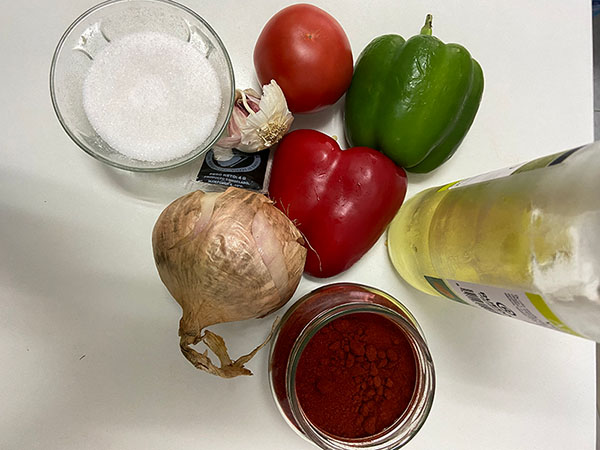 Ingredientes para potarros rellenos en tinta