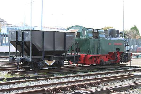 Elementos de transporte ferroviario para el carbón desde la mina hasta el puerto