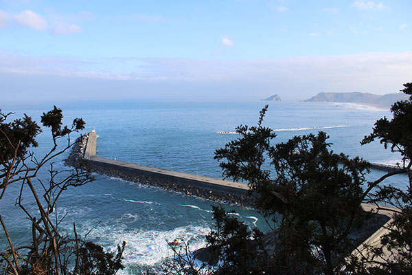 Desembocadura del Nalón vista desde la senda de los Miradores en Asturias