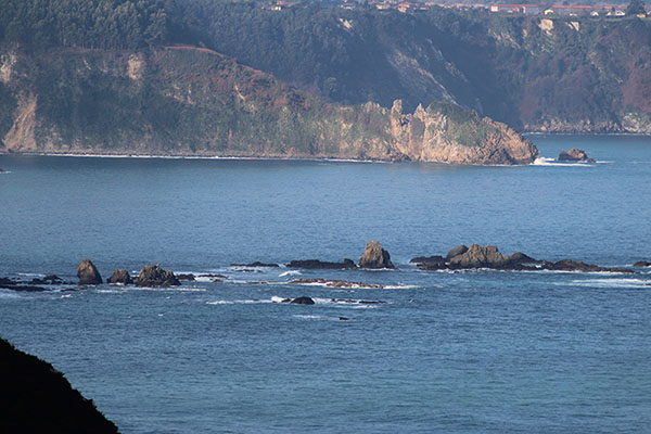 Bonita vista desde el mirador del Espíritu Santo en la senda de los Miradores en Asturias