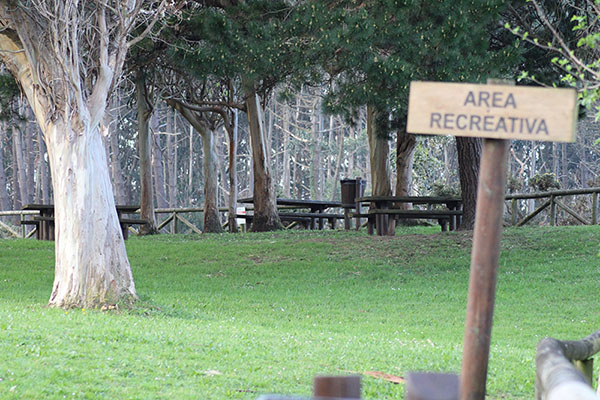 Area recreativa del mirador del Espíritu Santo en la senda de los Miradores en Asturias