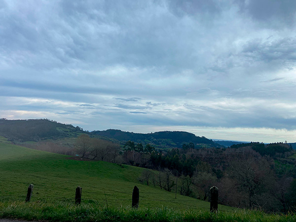 Paisaje desde Breceña en Asturias