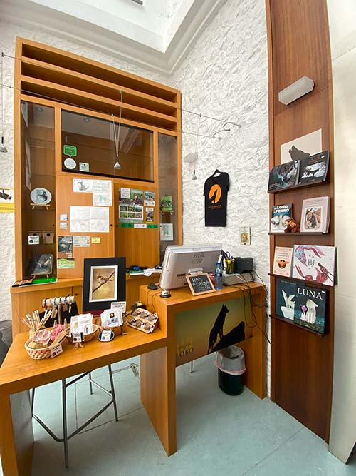 Exposición en el edificio centro de interpretación de la casa del lobo en Belmonte de Miranda en Asturias