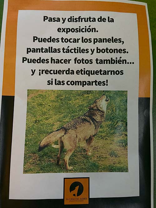 Exposición en el edificio centro de interpretación de la casa del lobo en Belmonte de Miranda en Asturias