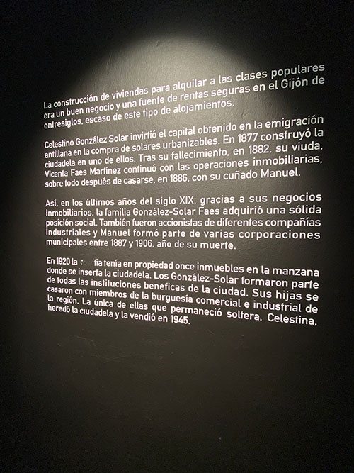 Exposición permanente en la ciudadela de Celestino Solar en Gijón