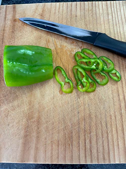 Pimiento verde para el marmitako