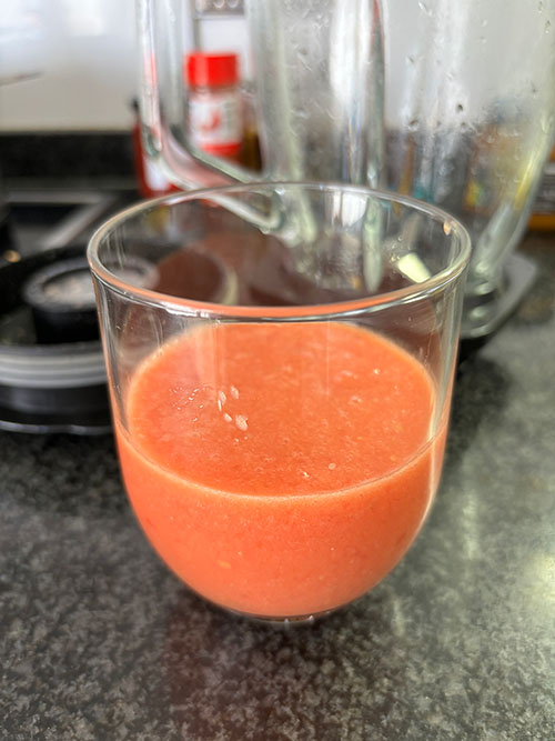 Tomate triturado para el marmitako