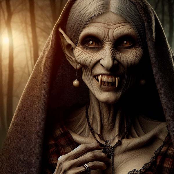 Guaxa o vampiresa, ser mitológico de Asturias que se alimenta de seres humanos en especial niños