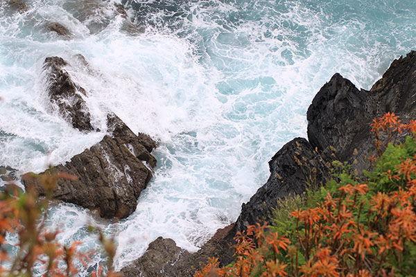 Acantilado de la Atalaya en Luarca en Asturias