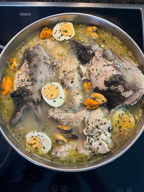 Congrio en salsa verde