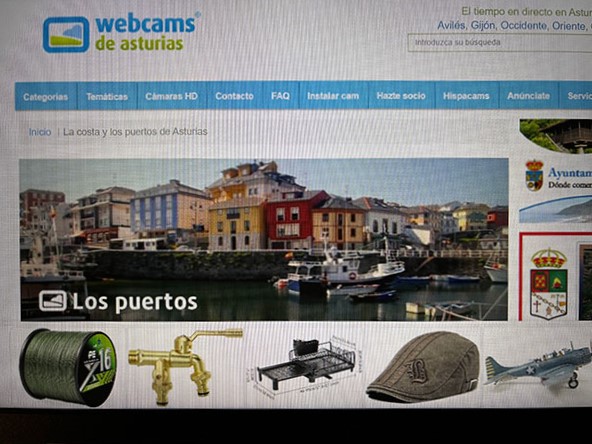 Página web de webcams de los puertos asturianos
