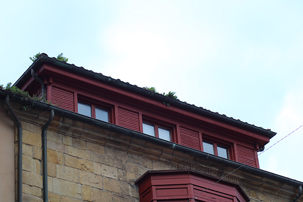 Casas de pescadores en el barrio de Cimadevilla en Gijón