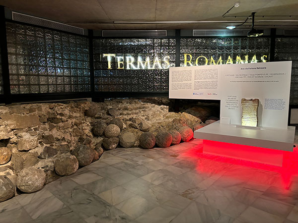 Interior del museo de la termas romanas de Campo Valdés en Gijón