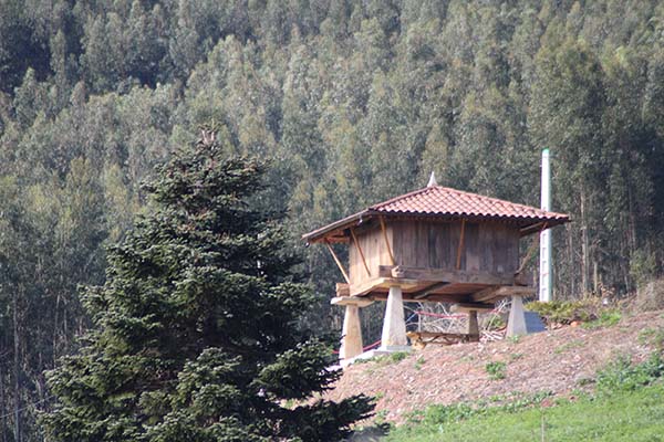 Hórreo asturiano en San Andrés de Bedriñana en Villaviciosa de Asturias
