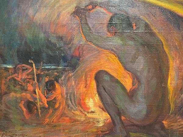 Pintura "Prometeo y el fuego" que puedes ver en el Museo Casa Natal de Jovellanos en Gijón