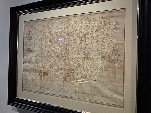 Árbol genealógico de la familia de Jovellanos, que puedes ver expuesto en el Museo Casa Natal de Jovellanos en Gijón