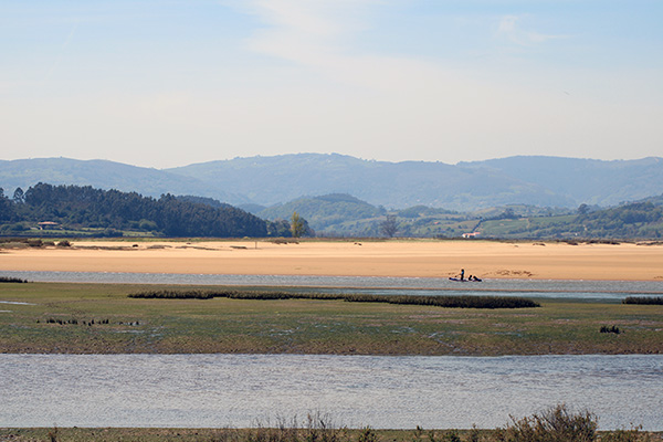 Paseando en canoa por la ría de Villaviciosa en Asturias