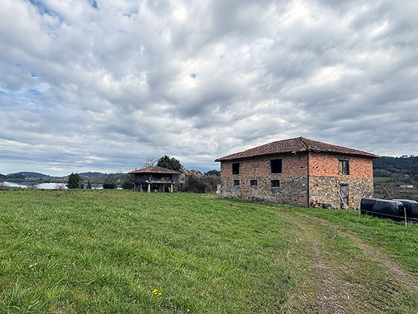 Explotación agrícola ganadera en la ría de Villaviciosa en Asturias