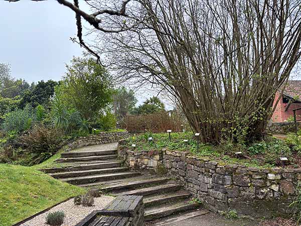 Jardines y plantaciones en la factoría vegetal del jardín botánico de Gijón