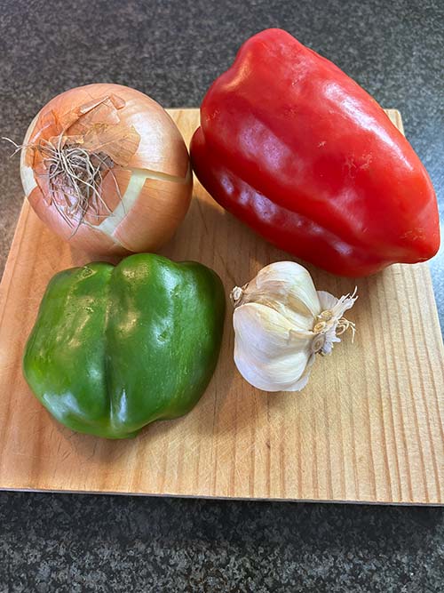 Ingredientes para el pulpo de pedrero con patatines