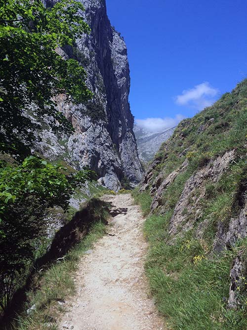 Subiendo de Poncebos a Bulnes en Asturias