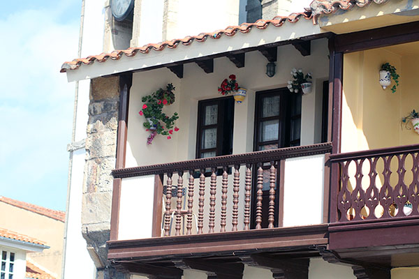 Casas de pescadores de Luanco en Asturias