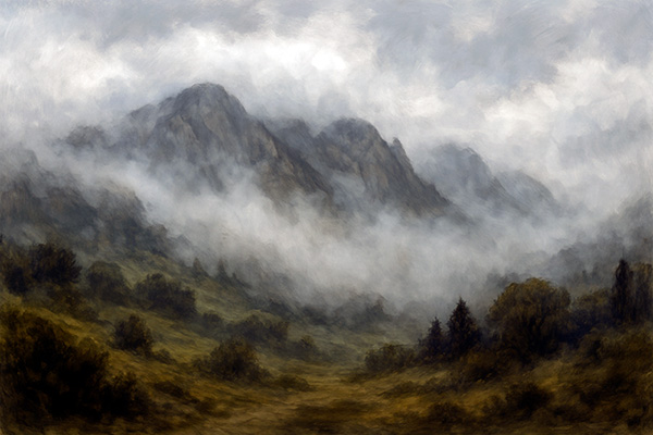 La sierra del Sueve recibió a Manfredo entre niebla