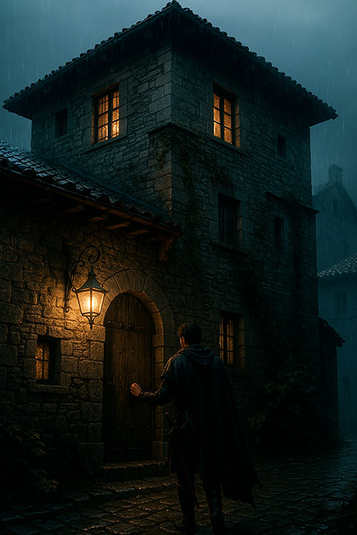 Manfredo se dirige a la casa de su tío Fernando, templario fallecido