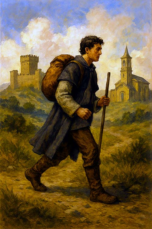 Manfredo se dirigió hacia los montes de la sierra del Sueve
