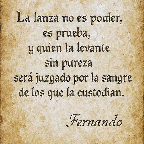 Escrito del tío Fernando dirigido a Manfredo