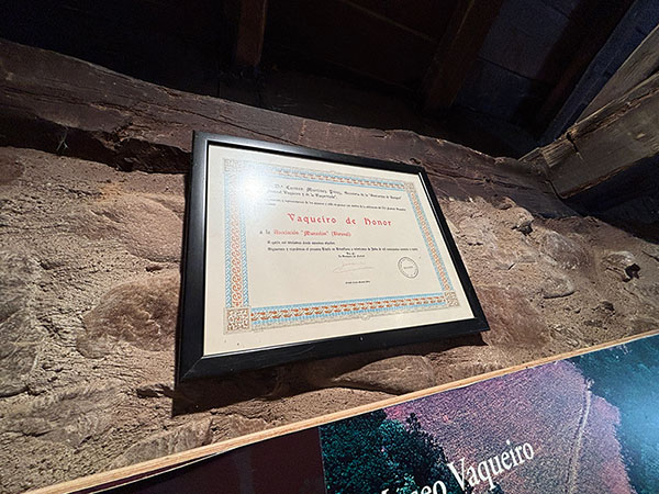 Diploma de vaqueiro de honor