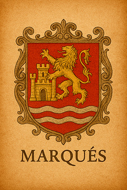Escudo de uno de los linajes del apellido asturiano Marqués