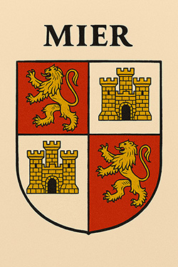 Escudo de uno de los linajes del apellido asturiano Mier