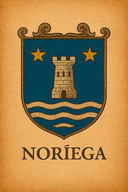 Escudo de uno de los linajes del apellido asturiano Noriega