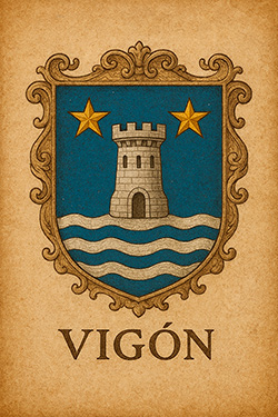 Escudo de uno de los linajes del apellido asturiano Vigón