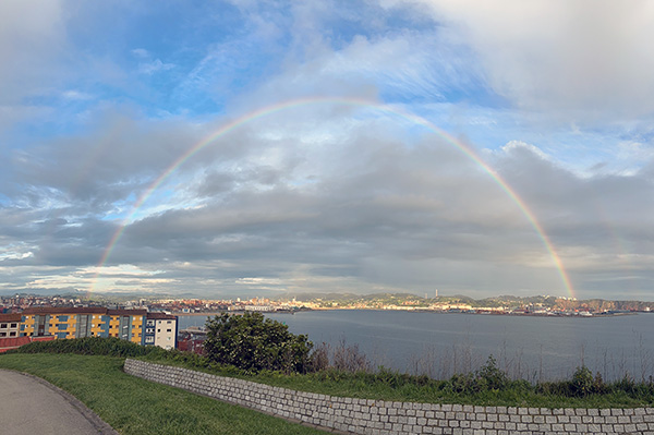 Arco Iris sobre la zona oeste de Gijón