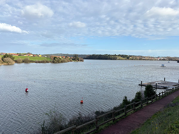 Vista del embalse de Trasona en Asturias