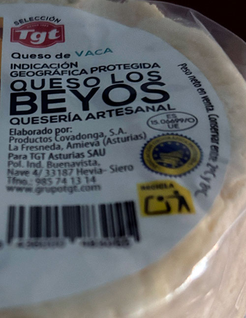 Indicación Geográfica Protegida IGP del queso de Los Beyos de Asturias