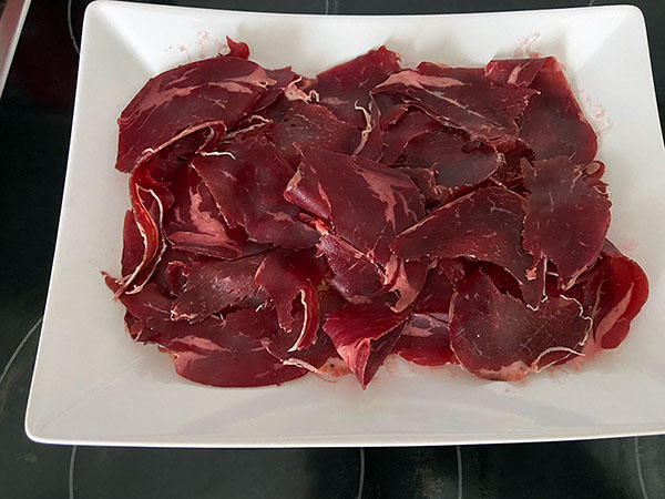 Cecina asturiana de vaca