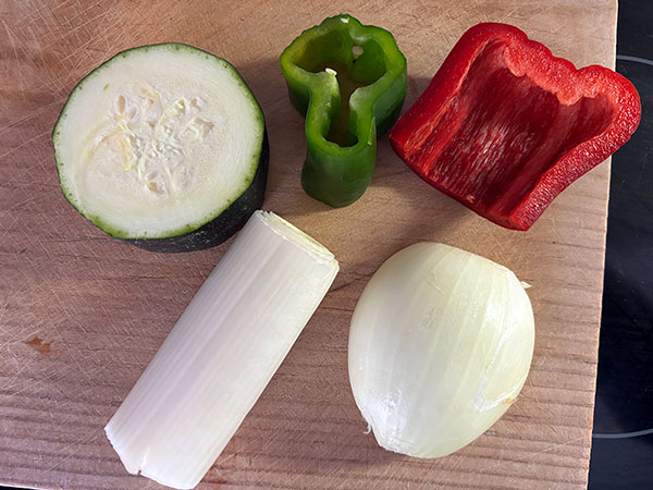 Ingredientes para el pisto