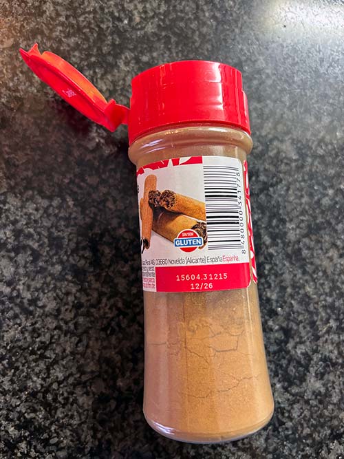 Canela en polvo
