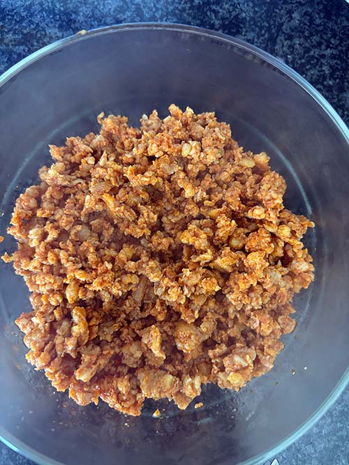 Picadillo frito para tortos asturianos