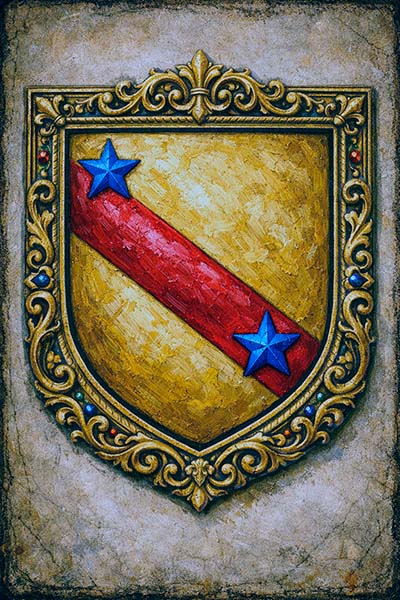 Escudo de un linaje del apellido asturiano Obañez